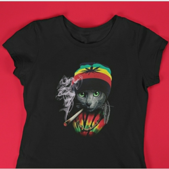 Brand New "Rasta Cat" Tee. Beautiful print - Picture 6 of 8
